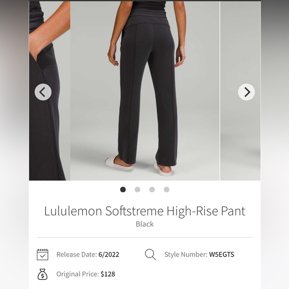 lululemon athletica Pants - Lululemon Softstreme High-Rise Pant
Black, Size 10